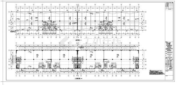 天津百岁科技产业园某生产车间全套施工cad图纸-图二