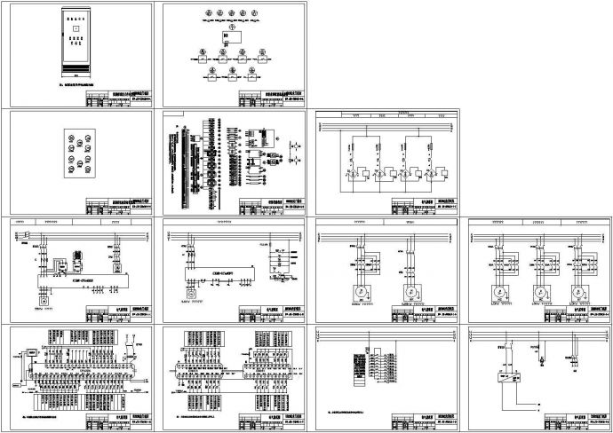 某标准型大型设备内部哇完整电气原理设计施工CAD图纸_图1