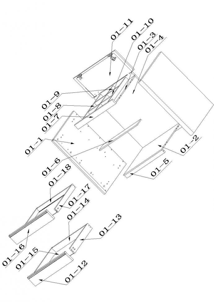 斗桶柜（4斗-5斗-6斗）家具设计cad全套生产图纸_图1