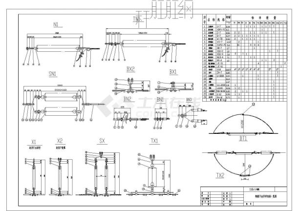 某标准型绝缘子金具串组装电气原理设计施工CAD图纸-图一