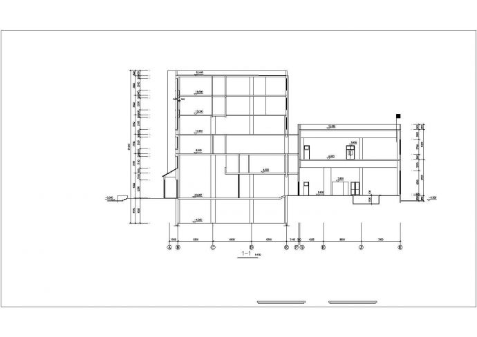 六层现代风宾馆CAD参考图_图1