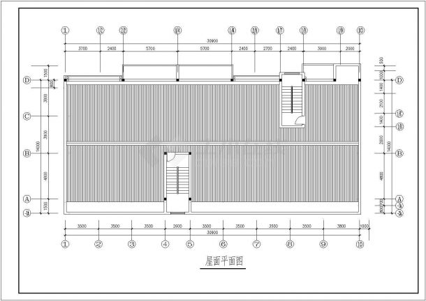 某6层框架商住楼建筑结构全套设计施工CAD图纸-图一