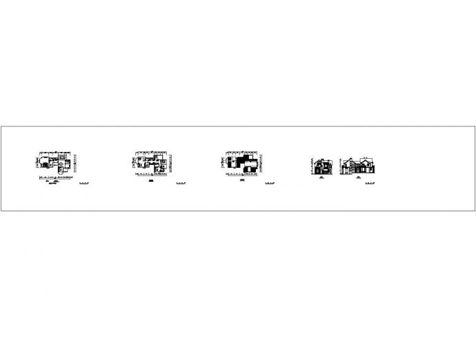 某小区别墅3个户型设计施工图_图1