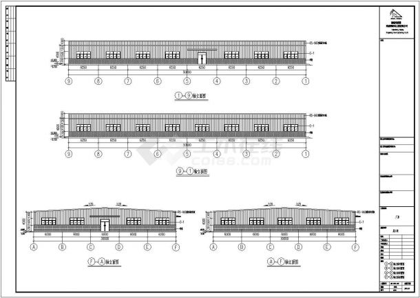 某公司钢结构厂房结构设计CAD图纸-图二