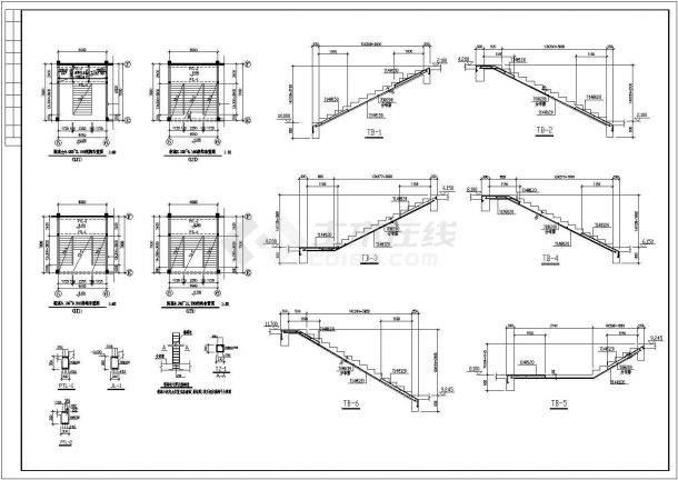 某五层框架结构商住楼建筑结构全套设计施工CAD图纸-图一