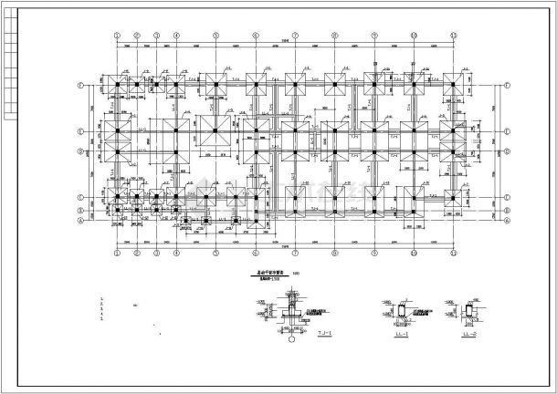 某五层框架结构商住楼建筑结构全套设计施工CAD图纸-图二