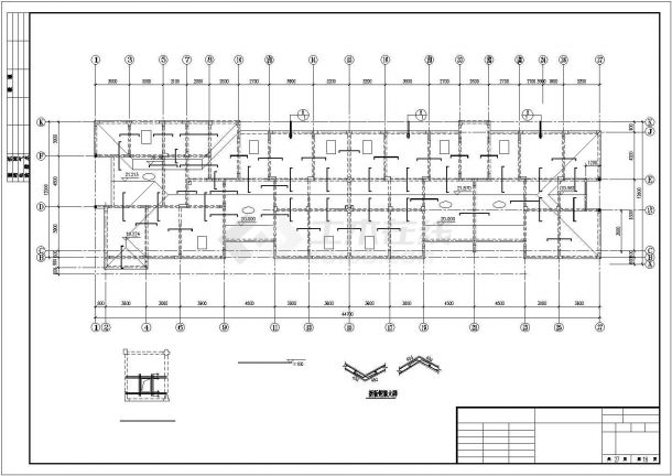 某六层异形柱框架住宅楼结构全套设计施工CAD图纸-图一