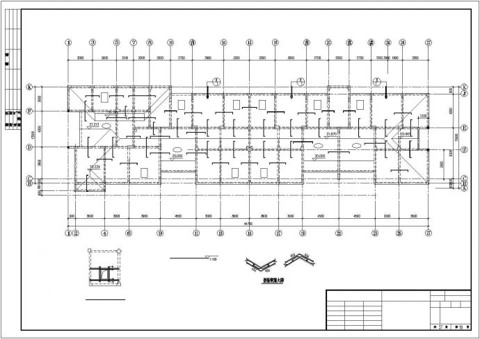 某六层异形柱框架住宅楼结构全套设计施工CAD图纸_图1