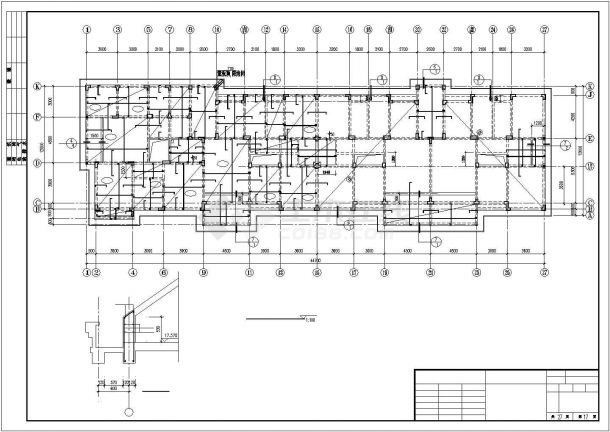 某六层异形柱框架住宅楼结构全套设计施工CAD图纸-图二
