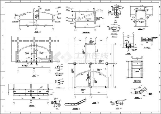 某小区八层框架住宅楼建筑结构全套设计施工CAD图纸-图二