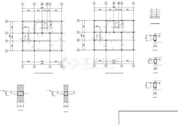 某三层砌体农村住宅楼建筑结构设计施工CAD图纸-图一