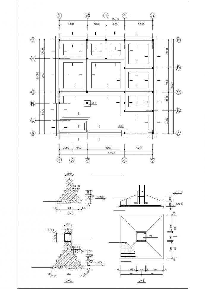 某单层砖混住宅楼建筑结构设计施工CAD图纸_图1