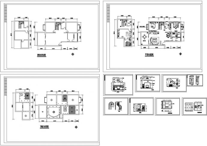 小两居普通住宅室内装修设计cad平面施工图_图1