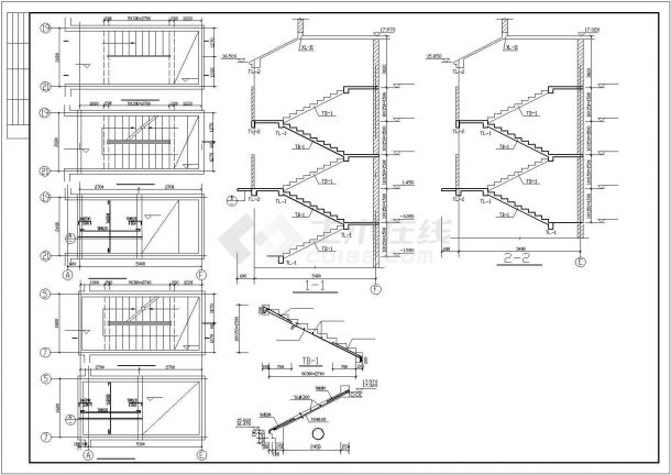 某高级私人六层砖混住宅楼建筑结构设计施工CAD图纸-图一