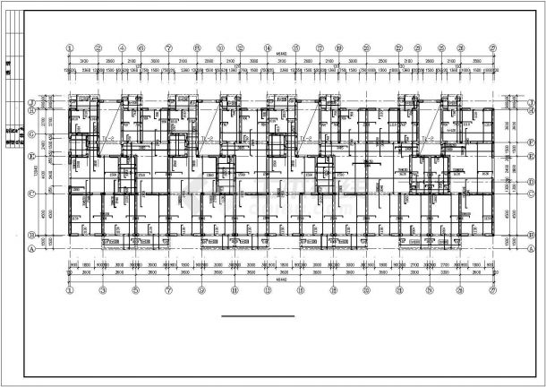 某6+1阁楼层砖混住宅楼建筑结构设计施工CAD图纸-图二