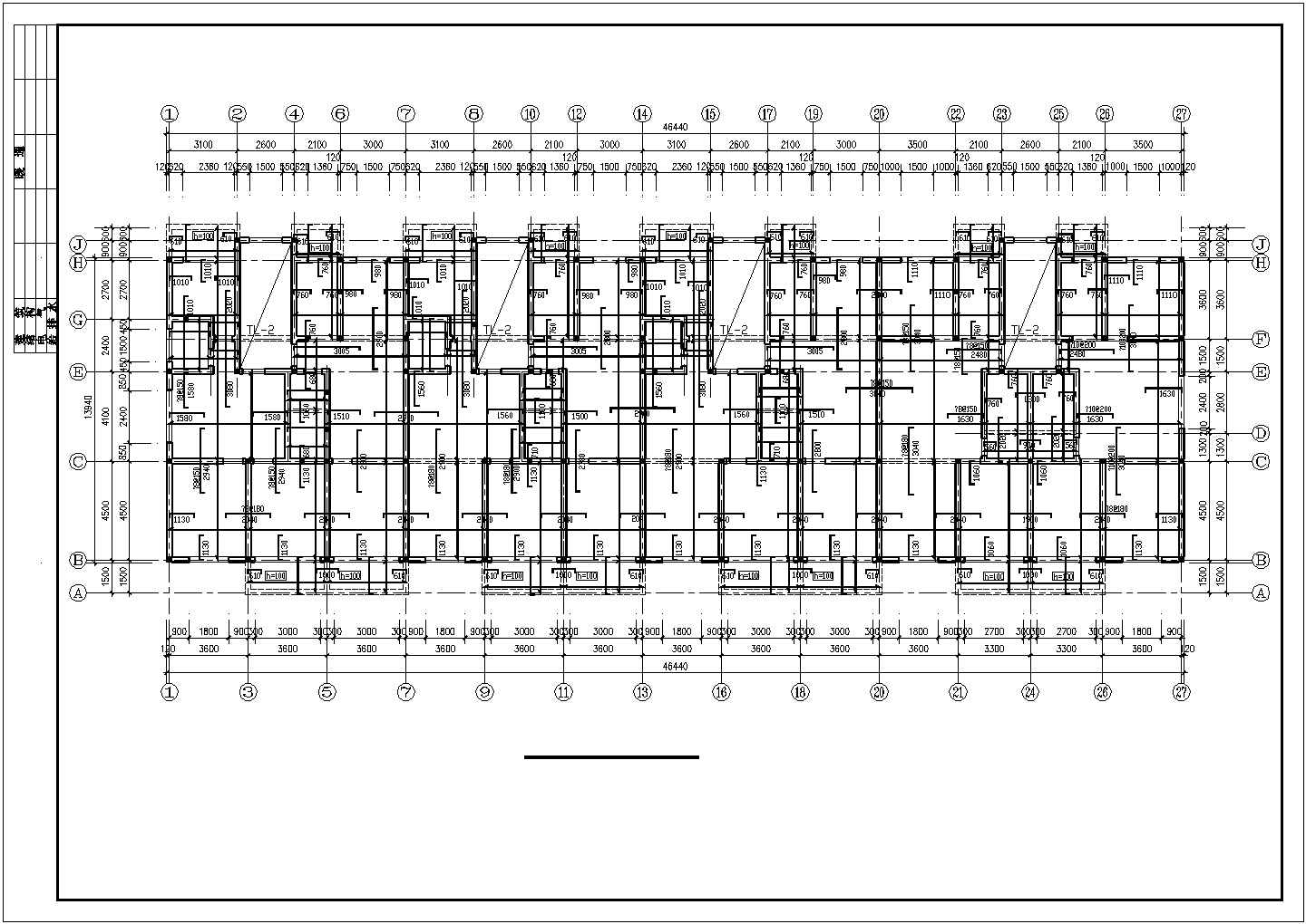 某6+1阁楼层砖混住宅楼建筑结构设计施工CAD图纸
