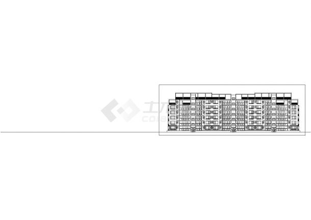 6100平米6层框架结构住宅楼平立剖面设计CAD图纸（含效果图和户型图）-图一