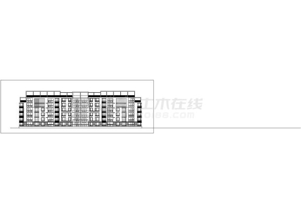 6100平米6层框架结构住宅楼平立剖面设计CAD图纸（含效果图和户型图）-图二