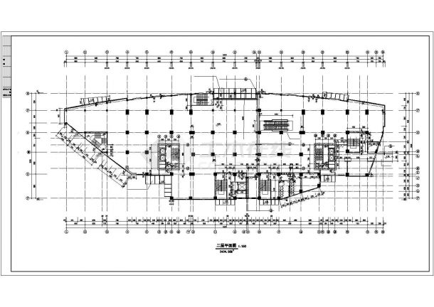 2.7万平米23层框剪结构商住楼平面设计CAD图纸（1-4层商用/含地下2层）-图一