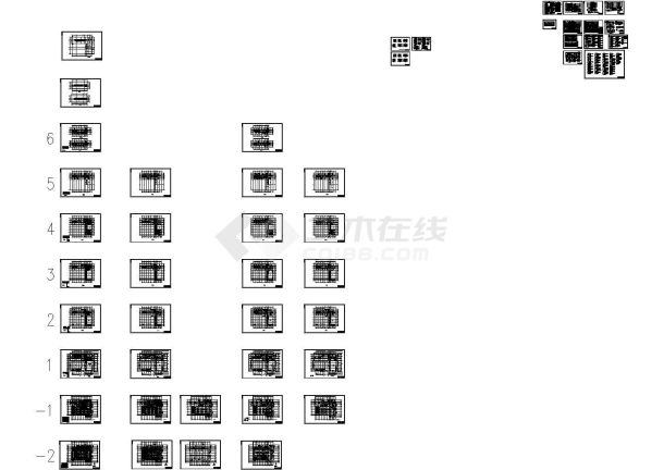 北京实验中学6层教学楼电气系统设计CAD施工图-图一