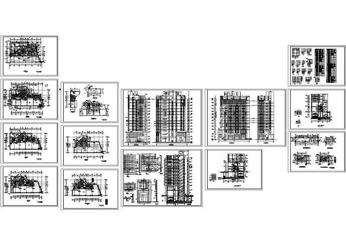 办公楼设计_广东高层办公楼建筑设计施工cad图纸，共十四张_图1