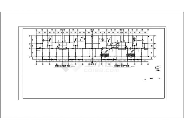 某1+7层(底框)砌体小区住宅楼建筑结构设计施工CAD图纸-图二