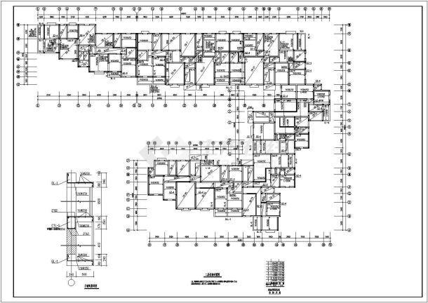 某地区小区8层砖混住宅楼建筑结构设计施工CAD图纸-图一