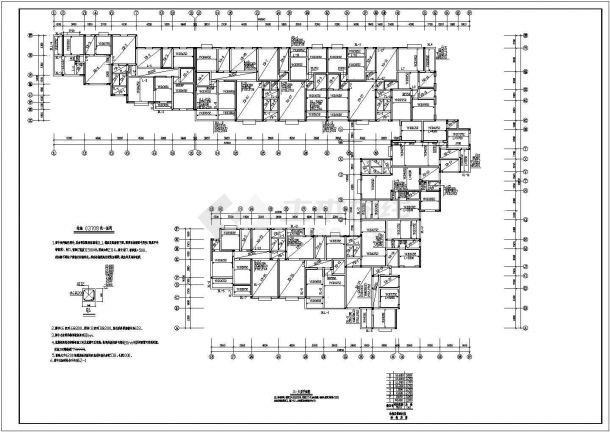 某地区小区8层砖混住宅楼建筑结构设计施工CAD图纸-图二