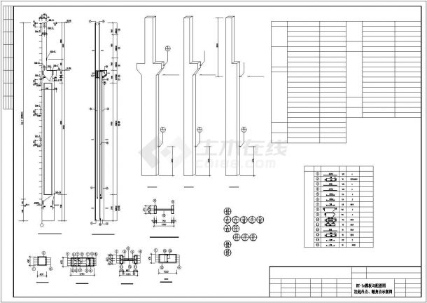 厂房设计_某地区钢结构起重机厂房结构设计施工CAD图纸-图二