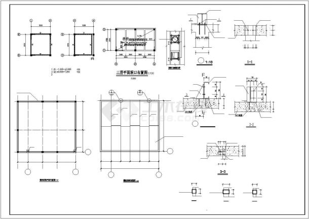 厂房设计_某地区钢结构厂房建筑结构设计施工CAD图纸-图一