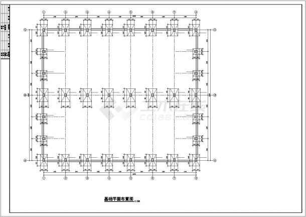 某地区单层门式刚架结构独立基建筑结构设计施工CAD图纸-图一