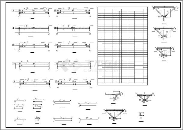 厂房设计_某地区工业区钢梁排架柱厂房建筑结构设计施工CAD图纸-图二