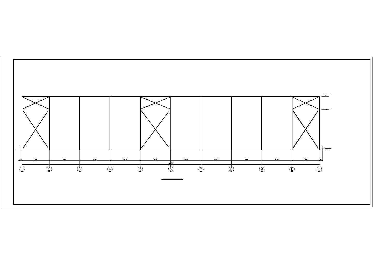 厂房设计_某地区工业区钢梁排架柱厂房建筑结构设计施工CAD图纸