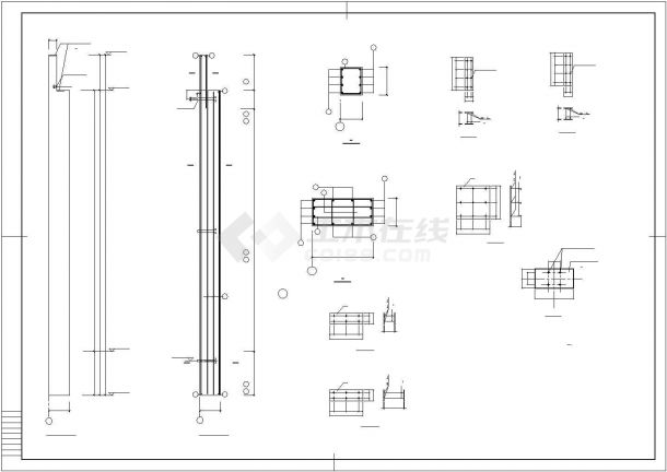 厂房设计_某工业区单层钢结构厂房建筑结构设计施工CAD图纸-图一