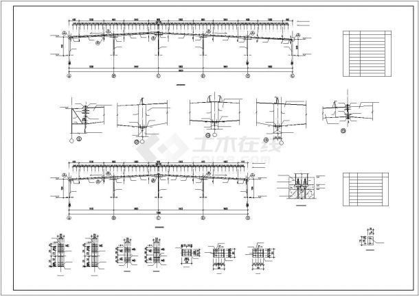 厂房设计_某工业区家具厂房建筑结构设计施工CAD图纸-图二