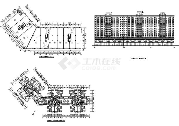 某现代高档住宅小区小高层砖混结构住宅楼设计cad建筑方案图（甲级院设计）-图一