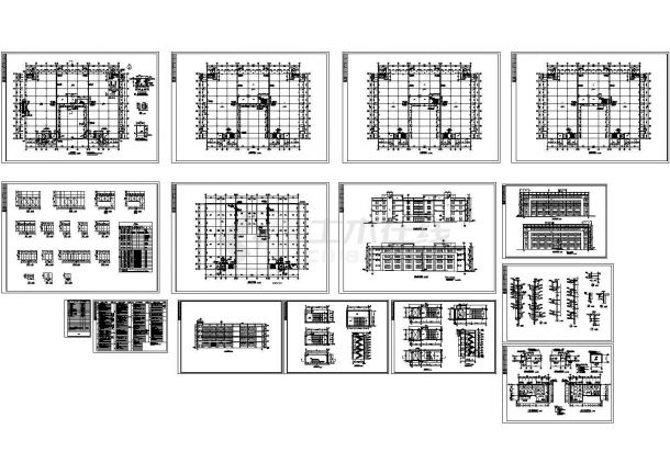 厂房设计_某四层框架结构工业厂房设计cad全套建施图（含设计说明）-图二