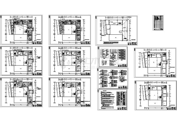 西安市未央区某中学6层教学楼全套电气设计CAD施工图-图一