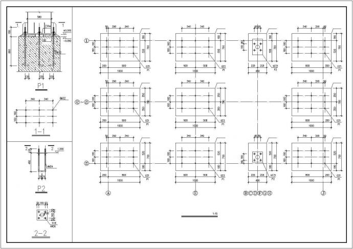 厂房设计_某工业区门式刚架结构带吊车单层厂房建筑结构设计施工CAD图纸_图1
