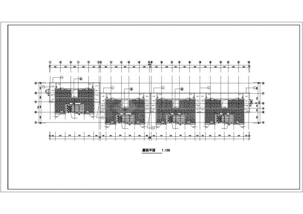 4700平米6层砖混结构住宅楼建筑设计CAD图纸（含车库层）-图一