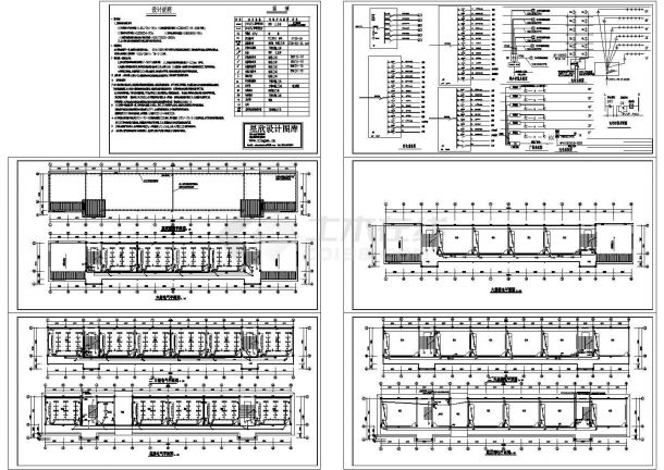 长春市某高级中学6层教学楼电气系统设计CAD施工图-图一