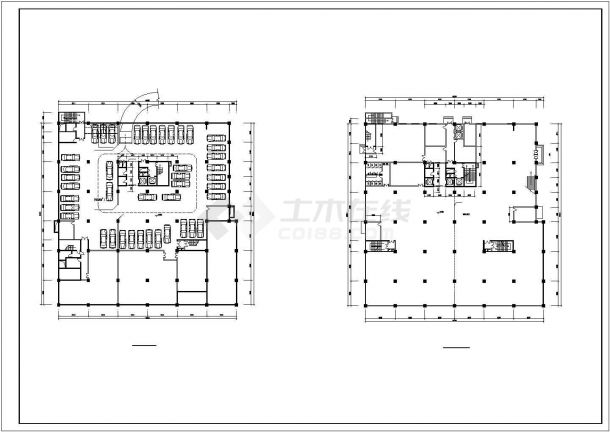 3万平米19层框剪结构四星级酒店全套建筑设计CAD图纸（含转换层）-图一