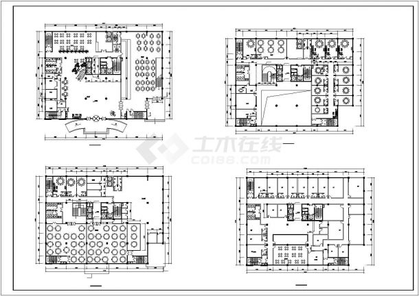 3万平米19层框剪结构四星级酒店全套建筑设计CAD图纸（含转换层）-图二