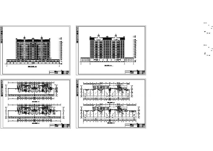 长沙某小高层剪力墙结构住宅楼设计cad建筑方案图（甲级院设计）_图1