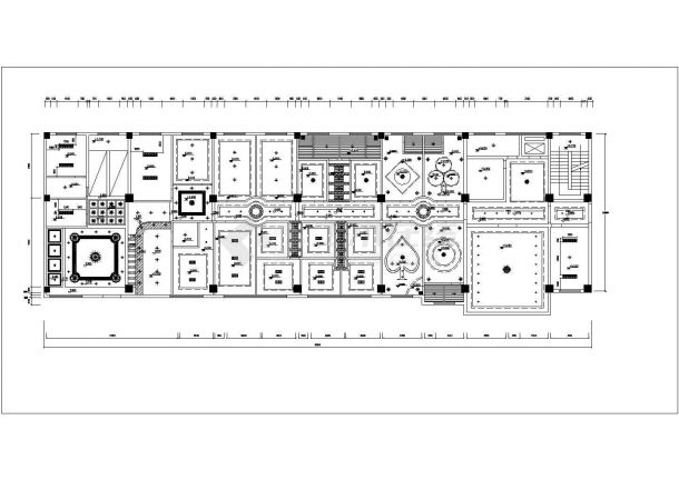 2200平米2层高档休闲洗浴中心全套装修施工设计CAD图纸-图二