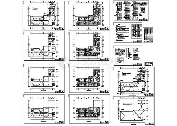 济宁市某实验中学4层教学楼电气系统设计CAD施工图-图一
