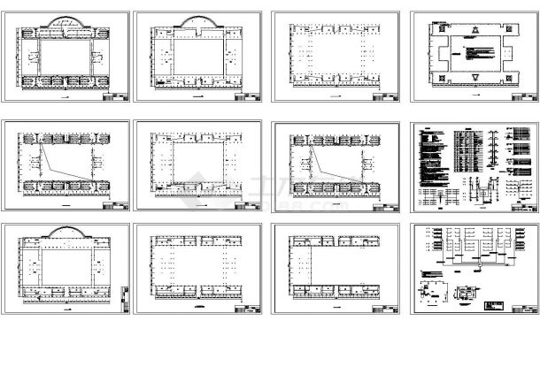 蚌埠市某高级中学6层教学楼电气系统设计CAD施工图-图一