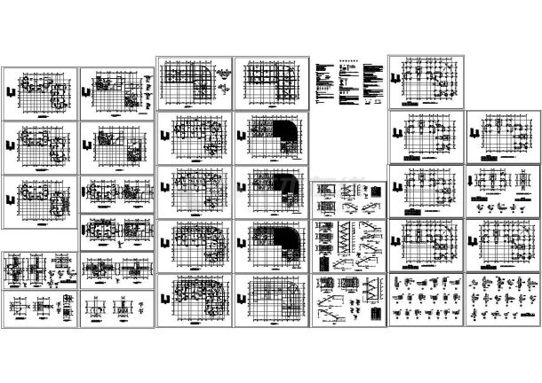 某框架剪力墙商业综合楼结构施工CAD全套图纸-图一