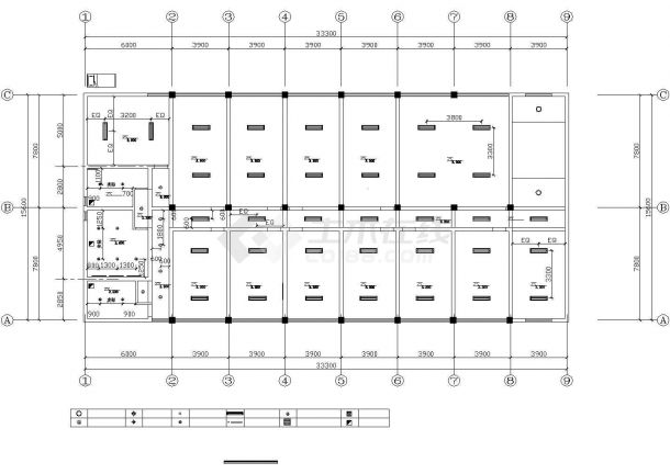 东莞某大型工厂2100平米3层职工宿舍楼全套电气设计CAD图纸-图二