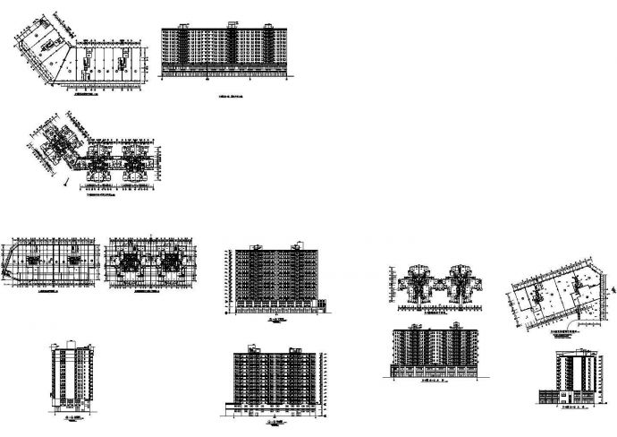 某地带底商高层住宅楼建筑CAD施工图_图1